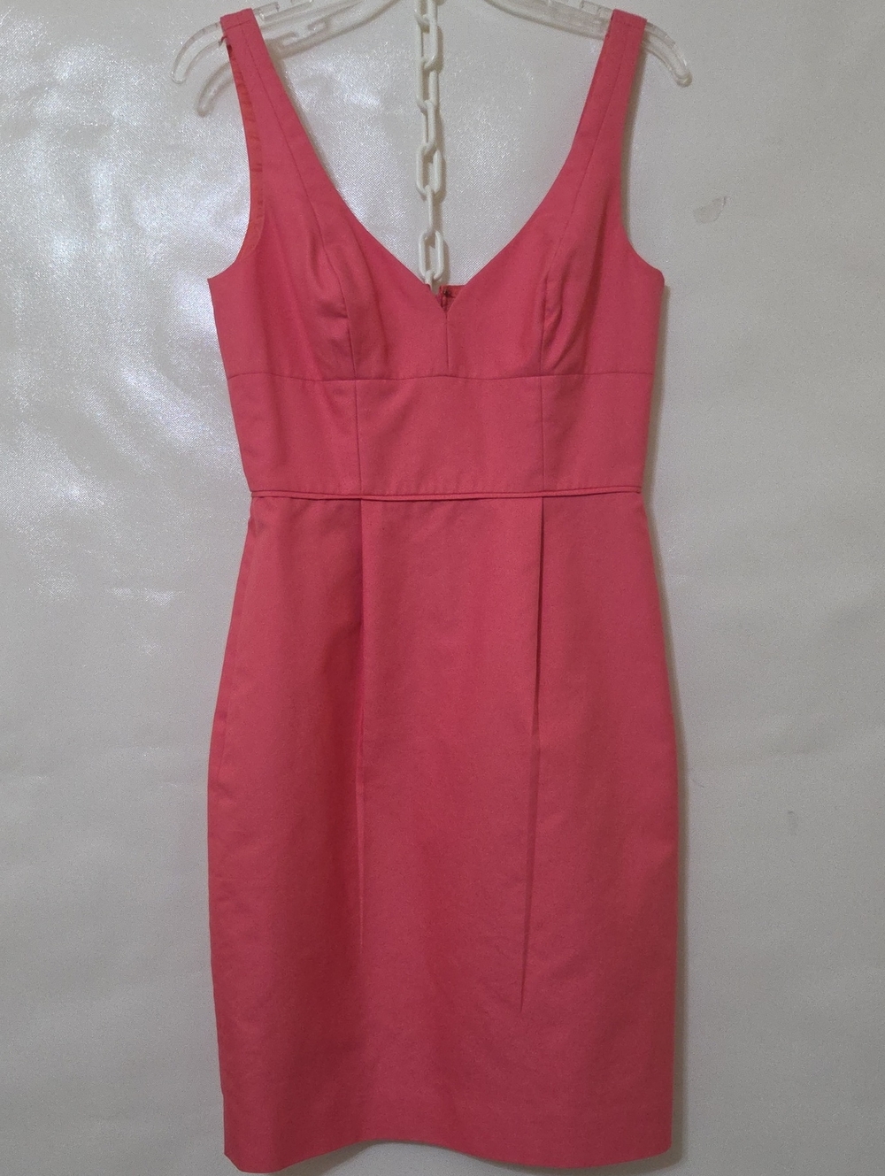 J. Crew Women's Sleeveless Pink Sheath Fully Lined Dress - Size 4